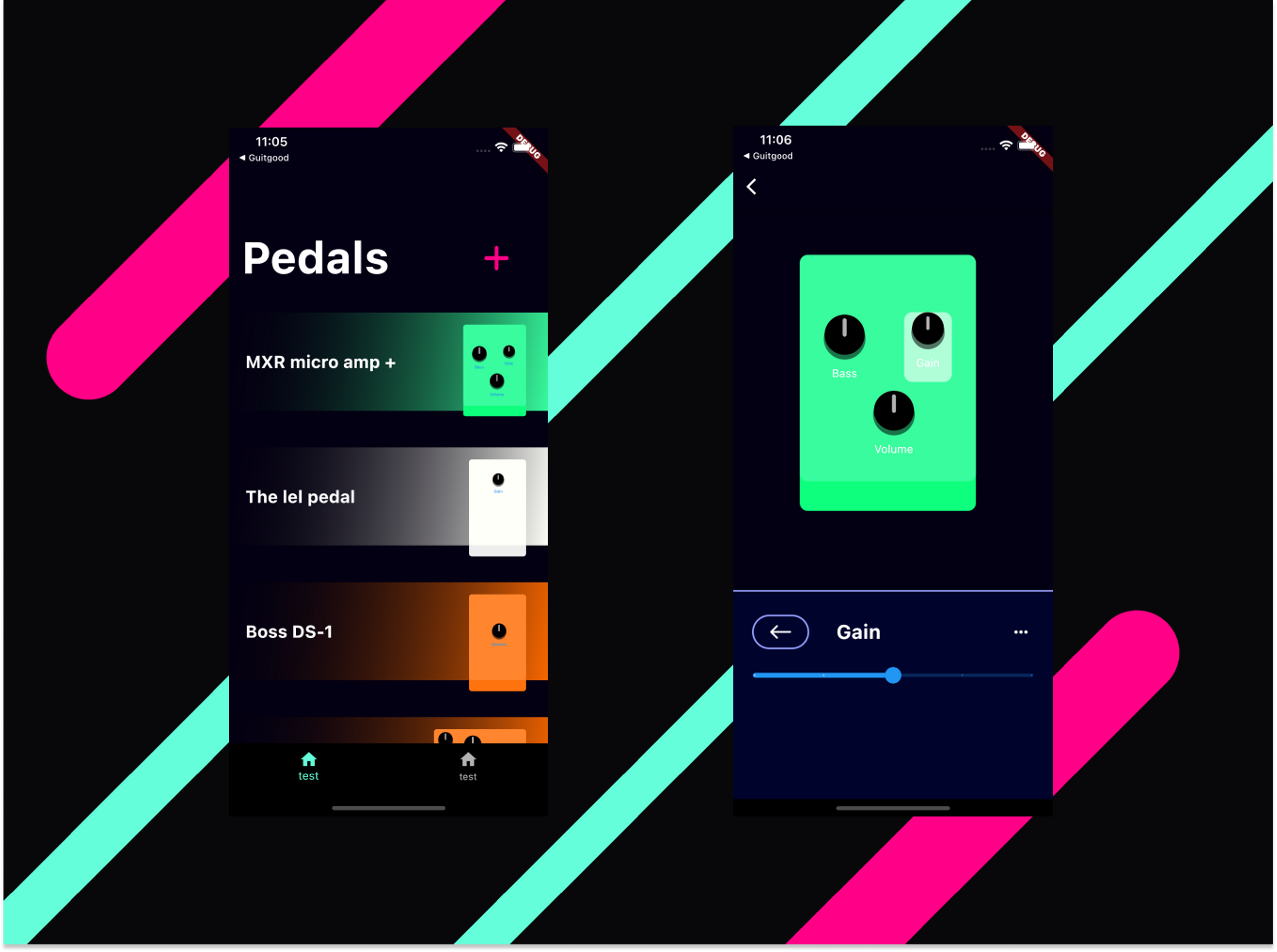 Startscreen of the pedalbrain app